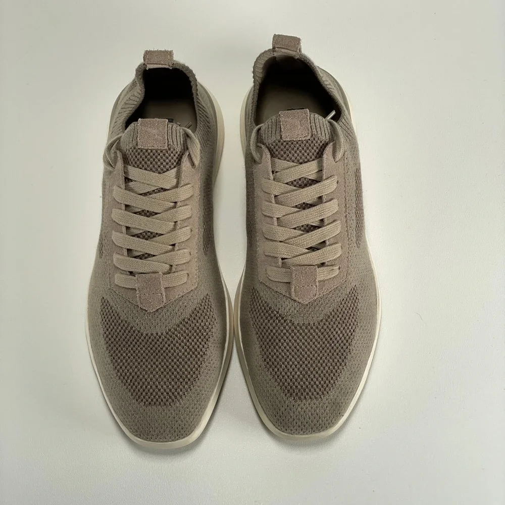 Wolf And Shepherd SupremeKnit Trainers Mens 7 Desert Tan Pull-On Derbys Preppy‎